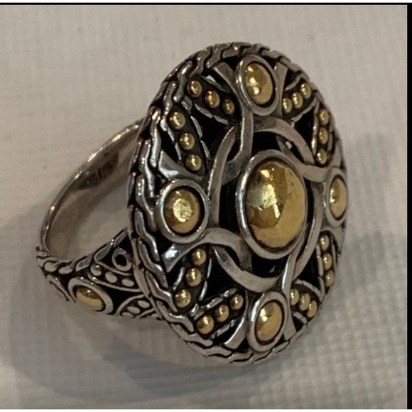 John Hardy Jewelry - ♦️SALE♦️JOHN HARDY Bulan Coin Ring, 22kt Gold & Silver